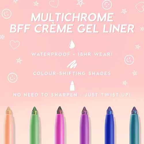 ColourPop Cr?me Gel Waterproof Chrome Eyeliner - 18HR Wear, Ultra-Pigmented Eyeliner Pencil with Matte & Metallic Finishes - Smudge-Proof, Vegan & Cruelty-Free - Power Trip (0.01 oz)