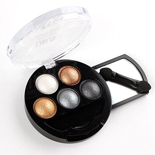 5-Color Eyeshadow Palette Metallic Shimmer Professional Makeup