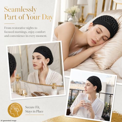 Hair Net for Sleeping Women, 2 Pack Breathable Mesh