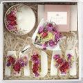 Mother¡¯s Day & Birthday Basket for Mom ? Luxury Gift Box with Candle, Ready to Gift Floral Keepsake, Thoughtful Mom Present from Daughter or Son
