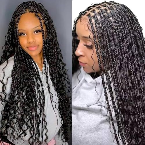 Braiding Hair Boho Hair for Braiding Deep Wave Braiding Hair for Woman Boho Braids Wet and Wave, Bulk Braiding Hair For Micro Braids Curly Deep Bulk 20 Inch Nature Black