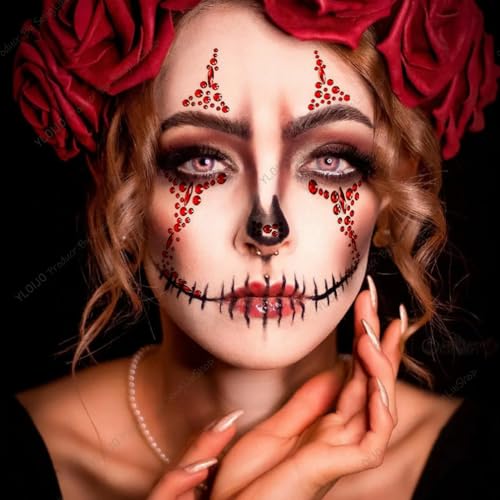 Face Gems Jewels Temporary Tattoos for Halloween