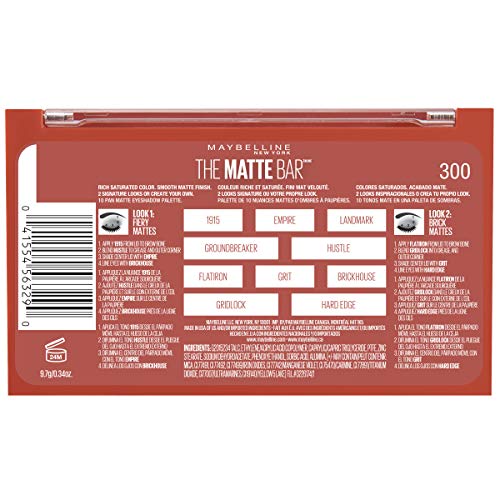 Maybelline The Matte Bar Eyeshadow Palette - 12 Warm Shades