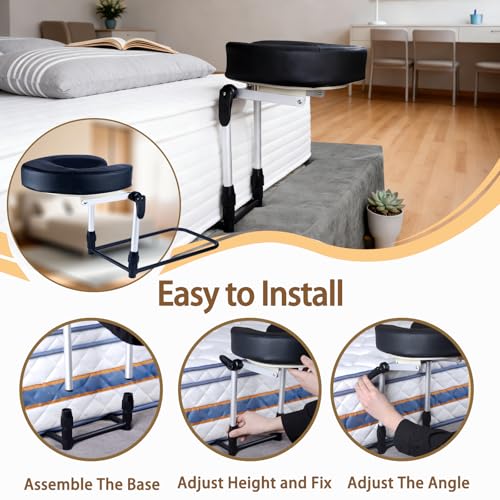 Adjustable Massage Headrest for Bed 6-17in Mattress