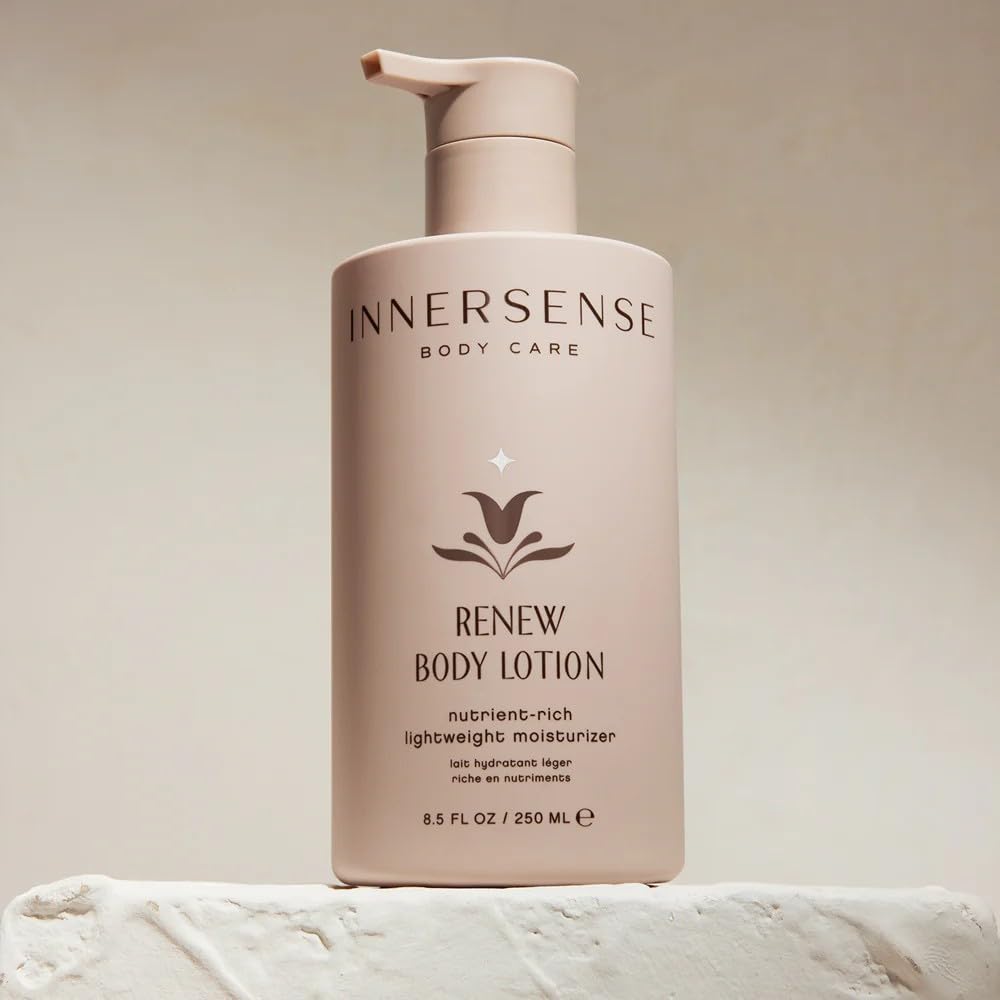 INNERSENSE Organic Beauty - Renew Body Lotion | Non-Toxic, Cruelty-Free, Nutrient-Rich Lightweight Moisturizer (8.5 fl oz | 250 ml)