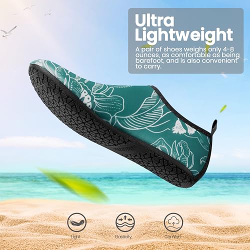 SEEKWAY Water Shoes Women Men Adult Quick-Dry Aqua Socks Barefoot Non Slip for Beach Swim River Pool Lake surf Black SK002(U)