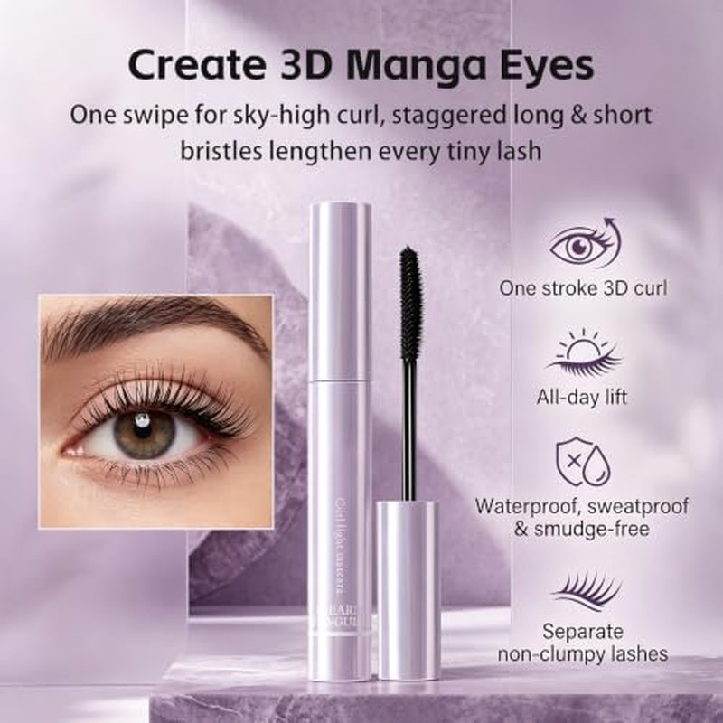 Curling Tubing Mascara for Older Women - Waterproof & Smudge-Proof