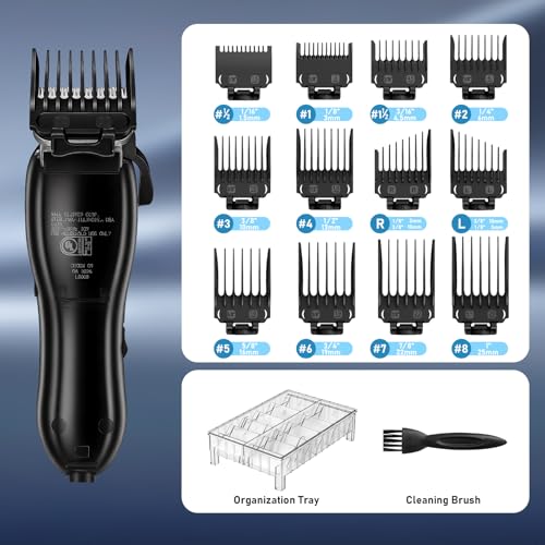 Professional Hair Clipper Guards Set with Organizer - 14 Pieces