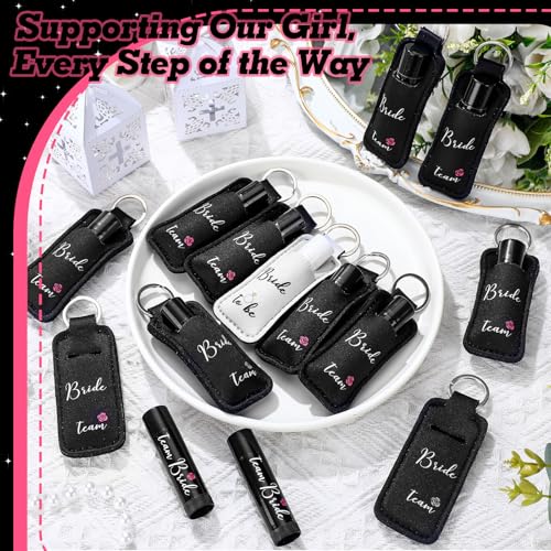 24 Pcs/12 Set Bride and Bridesmaid Lip Balm Gifts Bulk 11 Pack Black Bridesmaid Themed 1 Pcs White Bride Themed Each One Has 1 Pouch Bachelorette Party Supplies Wedding Gifts