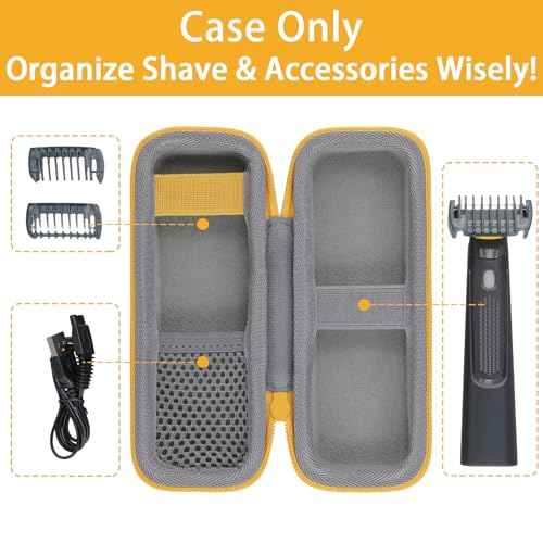 Aenllosi Hard Case Compatible with Microtouch Solo Titanium, Microtouch Beard & Body Razor Organizer (Case Only)
