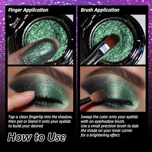 Holographic Duochrome Eyeshadow - Purple to Black Multichrome Shift