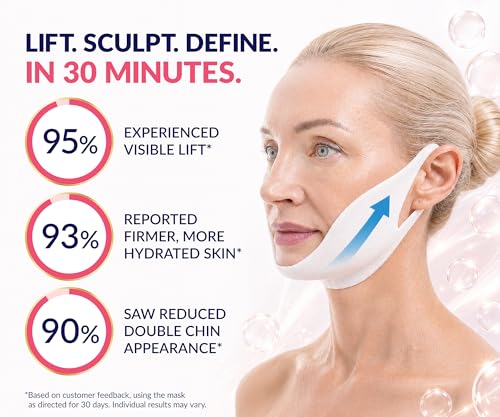 Stylia V Line Lifting Collagen Mask - Double Chin Reducer (10 Pack)