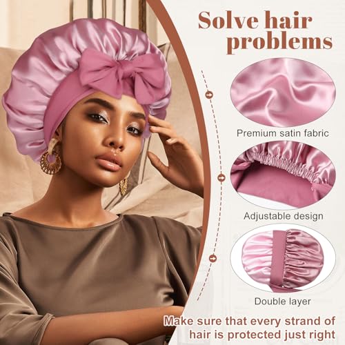 Satin Sleep Bonnet for Curly Hair - Double Layer Night Cap