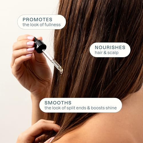 Cliganic Rosemary Hair Oil with Biotin & Jojoba - Nourishing Scalp & Damage Repair Serum, 2 Fl Oz