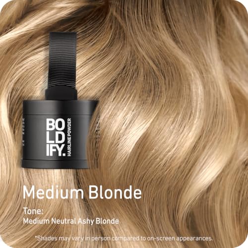 Boldify Hairline Powder Root Touch Up Medium Blonde 4g - Instant Concealer