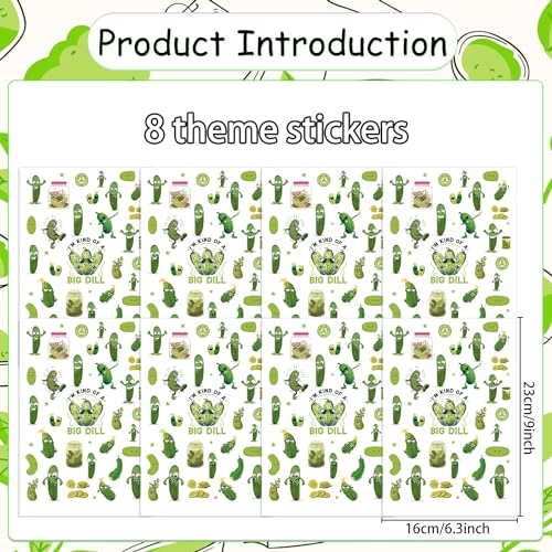 Pickle Temporary Tattoos - 8 Funny Tattoo Stickers