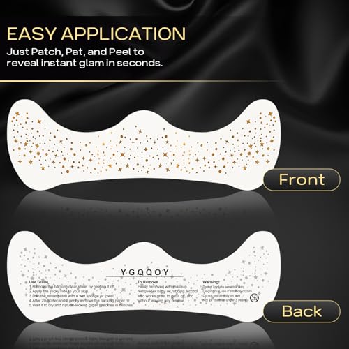 Gold Glitter Freckles Temporary Tattoo - 10 Piece Set