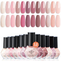 modelones 12-Color Nude Pink Nail Polish Set - Mellow Peach Pink Variant, Quick Dry