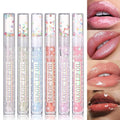 Shimmery Glitter Lip Gloss Set - 6 Colors Plumping Liquid Lipstick