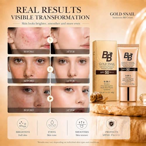 BB Cream SPF 50 Tinted Moisturizer with Snail Filtrate, 40g