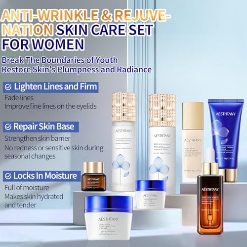 Gentle Nourishing Skin Care Daily Routine Rejuvenating 8-In-1 Skincare Sets Gift Sets