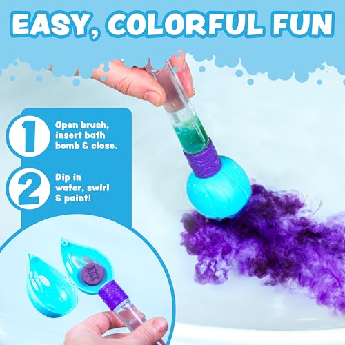 Kids Bath Bomb Set with Color Brush | Nontoxic & Fun Bath Toys