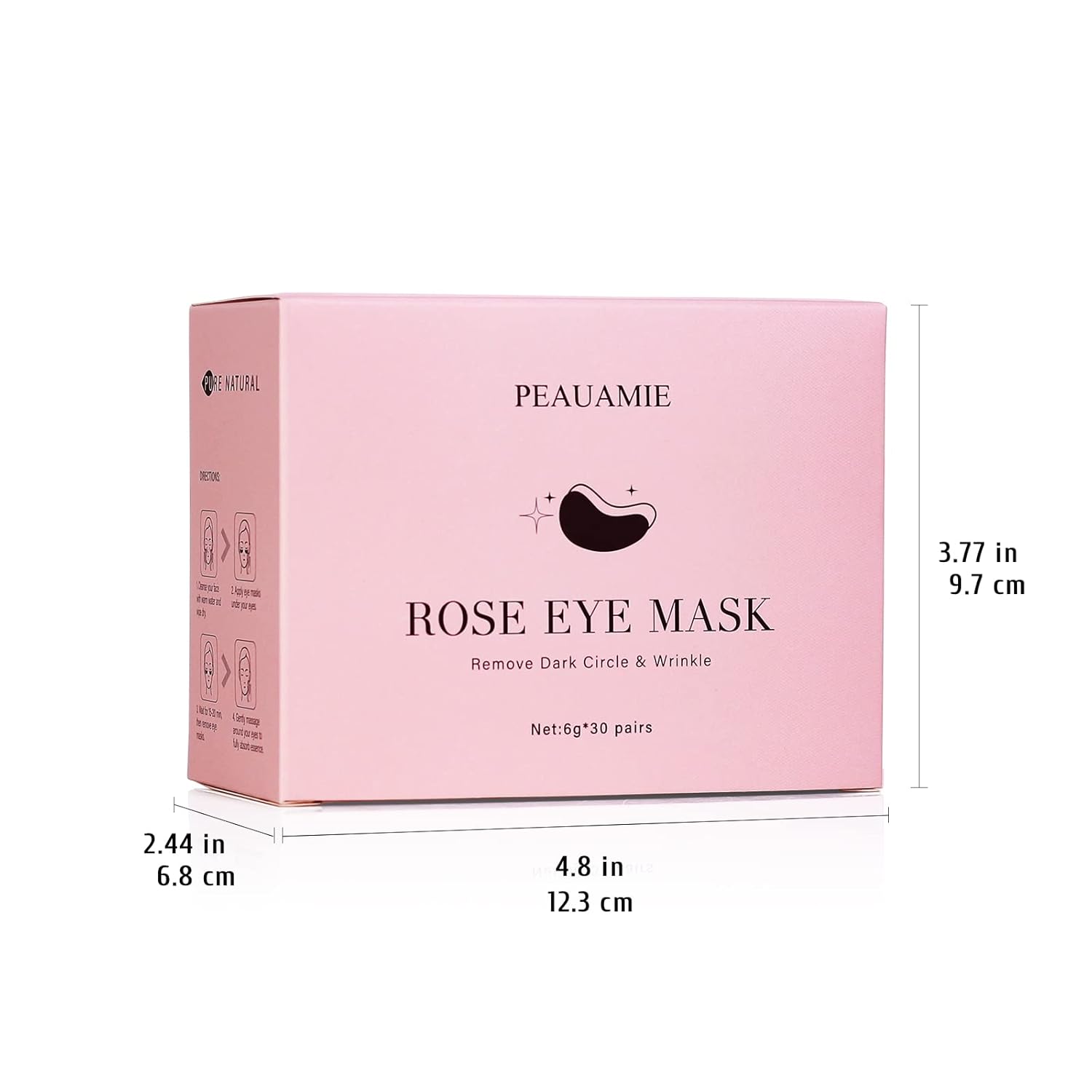 Under Eye Patches Gold and Hyaluronic Acid for puffy eyes,Rose Eye Masks for Dark Circles and Puffiness skin care Smooth Wrinkles products 30 Pairs