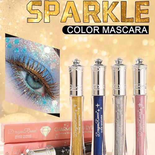 6Pcs Glitter Colorful Mascara Set – Diamond Sparkle