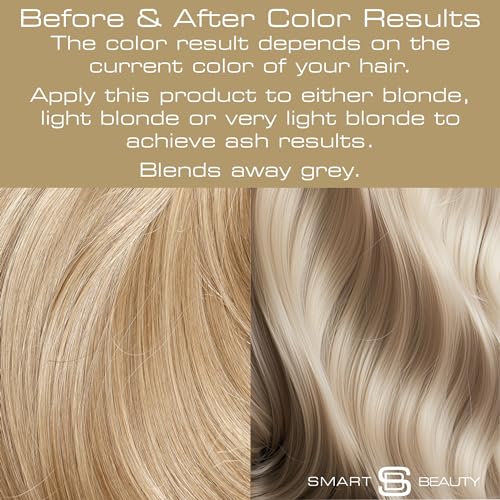 Smart Beauty Ash Blonde Hair Dye & Plex Conditioner - Permanent Vegan Blonde Toner