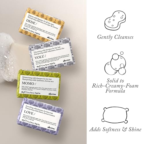 Davines Shampoo Bar Travel Size - DEDE Enhanced Compact Solid Hair Cleanser