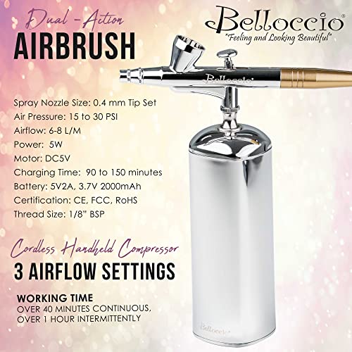 Belloccio Cordless Handheld Airbrush System - Rechargeable