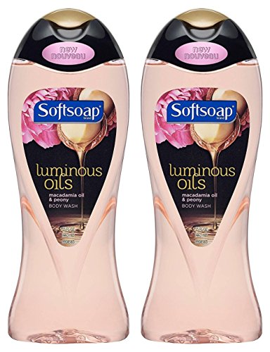 Softsoap Body Wash - Luminous Oils - Macadamia Oil & Peony - Net Wt. 15 FL OZ (443 mL) Per Bottle - Pack of 2