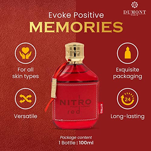 Dumont Nitro Red 3.4 oz Eau de Parfum for Men