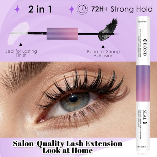 DIY Lash Extension Kit 640pcs 30D 40D 50D 60D Curl 9-16mm Fluffy Wispy Individual False Lashes Reusable Natural Look with Dual-End Bond Seal Glue and Tweezers for Daily Wear At Home Beginners