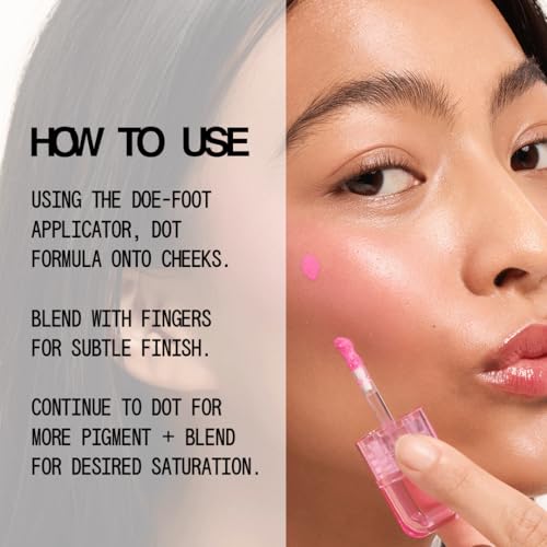 about-face Blush Rush Liquid Blush ? Hydrating, Buildable Formula with Jojoba Oil, Hyaluronic Acid, and Squalane ? Long-Lasting Dewy Finish ? Vegan & Cruelty-Free(Jump Start ? Vivid Lilac)