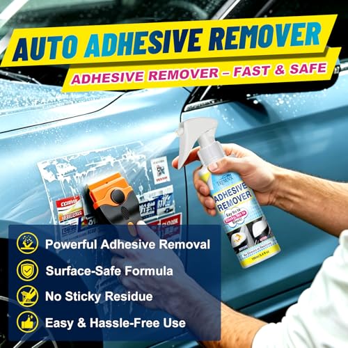 Car Adhesive Remover Spray - Safe for Paint, Glass & Metal