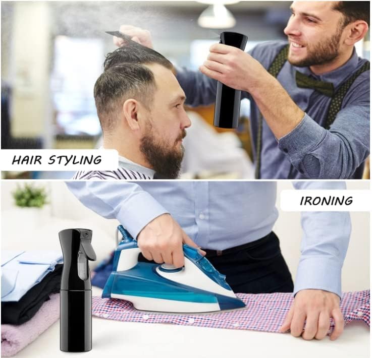 UrbAmerican 10oz Hair Spray Bottle, Fine Mist Water Sprayer for Styling & Cleaning