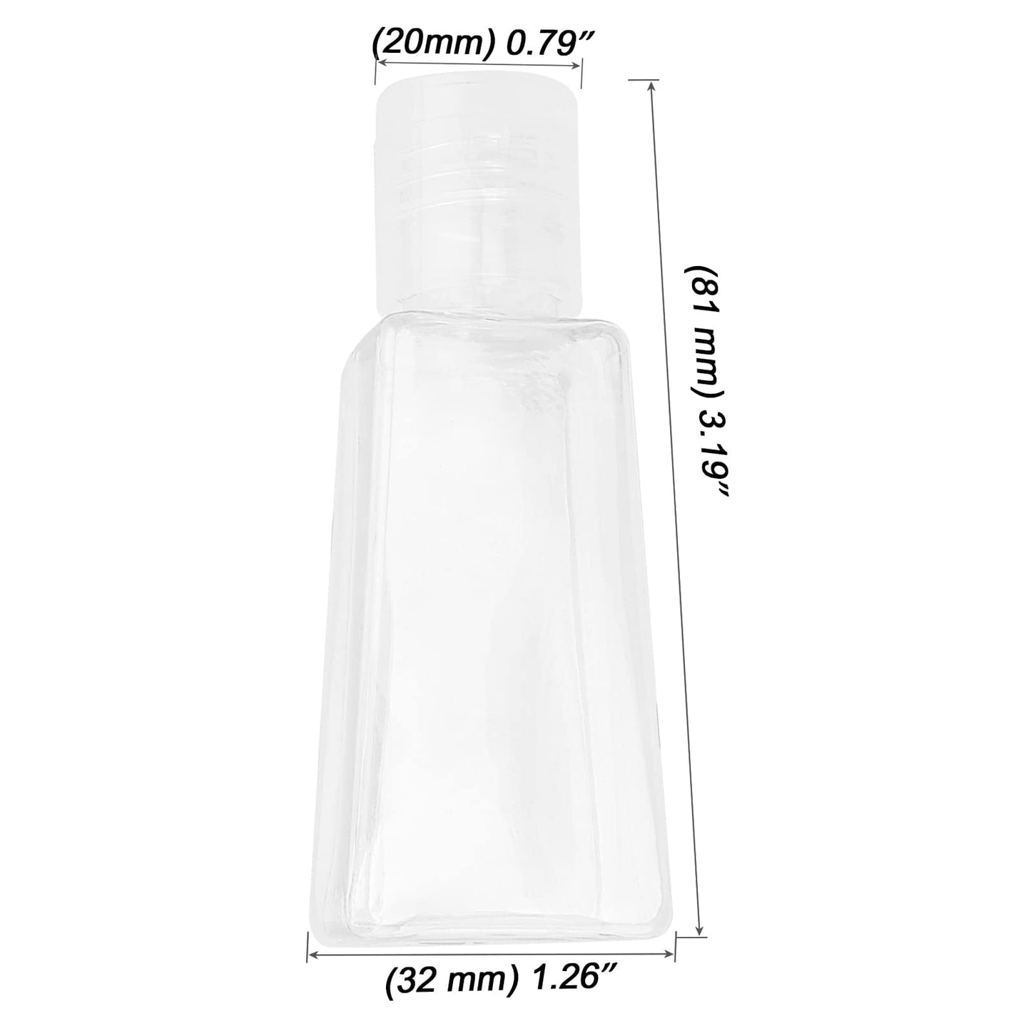 MOUYAT 110 Pack 1oz Clear Plastic Flip Cap Bottles, 30ml Empty Squeeze Travel Bottles with Flip Lid, Transparent Mini Refillable Flip Cap Travel Size Sample Containers for Lotion Cream Toiletries