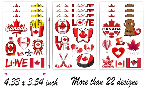 176 Canada Temporary Tattoos Stickers - Party Favors