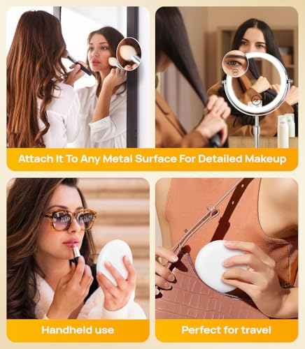 Gospire 20X Magnifying Mirror, 3.5" Round Magnetic Compact Travel