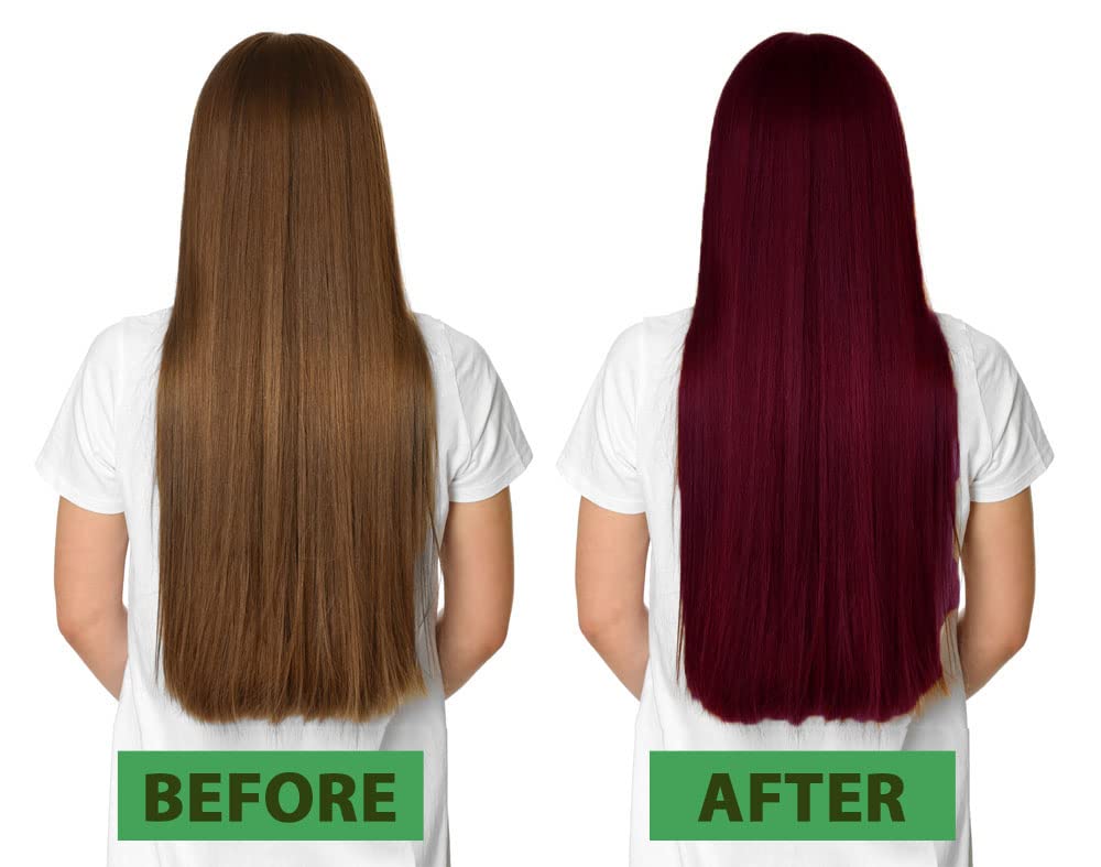 Amour Tresor 30 Minute Henna Hair Color Infused with Goodness of Herbs. Ammonia Free Hair Dye (Pack of 1, Burgundy)