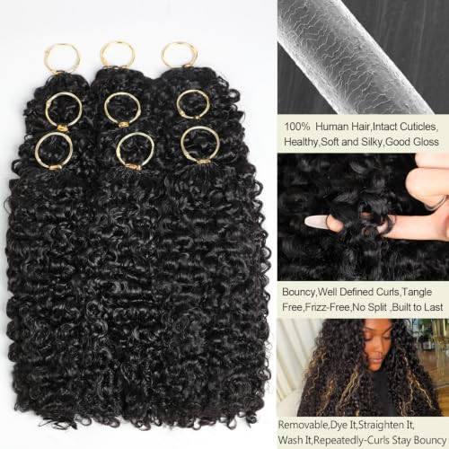 Lemoda Burmese Curly Human Crochet Hair 14" 120g