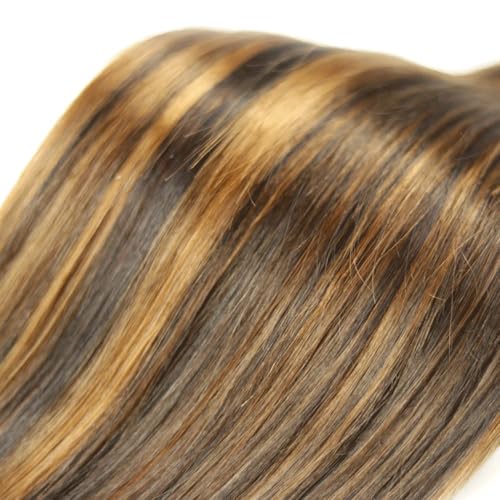 Straight Human Hair Bundles with Highlights 14-18 Inch - DiexrLamx