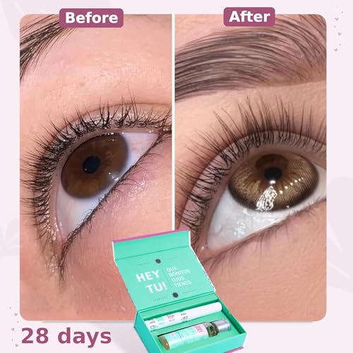 Kaba Eyelash Growth Serum for Longer, Thicker & Stronger Eyelashes with Essential Oils. Dermatologist Tested. Includes Makeup Remover Oil - Improved Formula