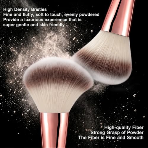 HGHDBT Pink Makeup Brushes Set - 70Pcs Professional Foundation & Eye Brush Kit in Case