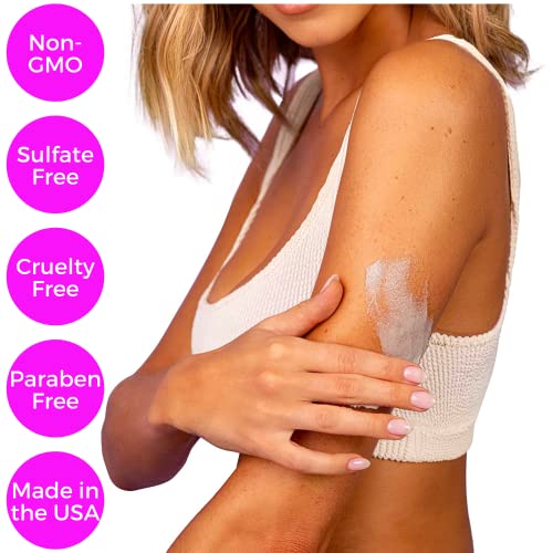 Kopari KP Scrub Full Size and Travel Size Set | Body Bumps Be Gone Scrub with 10% AHA, to Smooth Skin, Reduce Bumps, Decongest Pores, Clarifying, Gently Exfoliate & Wash | 8.45 fl oz and 2 fl oz