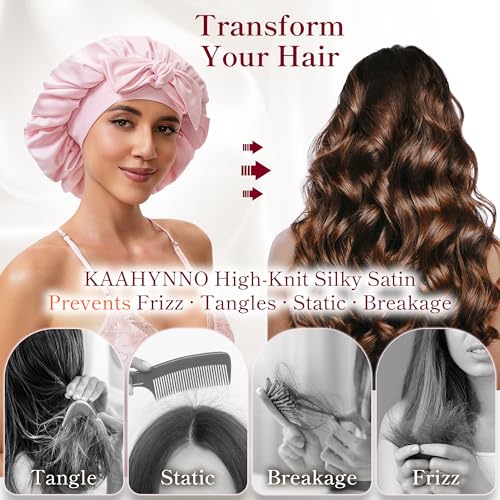 Silk Satin Bonnet for Sleeping - Adjustable Hair Wrap