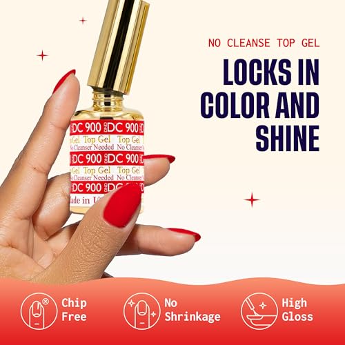 Daisy DND Gel Base Coat & No Cleanse Top Coat Set for UV/LED Light