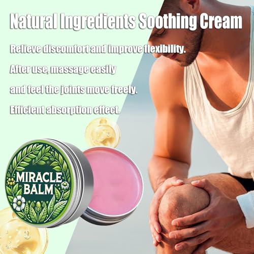 Miracle Balm for Swollen Legs, Veins Soothing, Relaxing & Comfortable, Botanical Formula with Calendula for Back, Hands, Feet and Body-2PCS