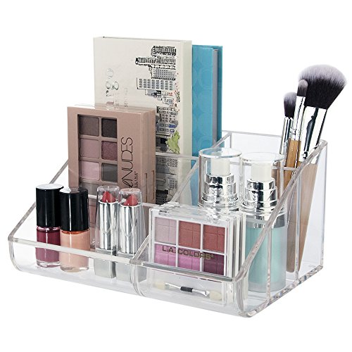 MEKBOK Makeup Organizer - Organize Cosmetics and Beauty Supplies - Acrylic Bathroom Organizers - Clear Plastic Storage Bins For Vanity